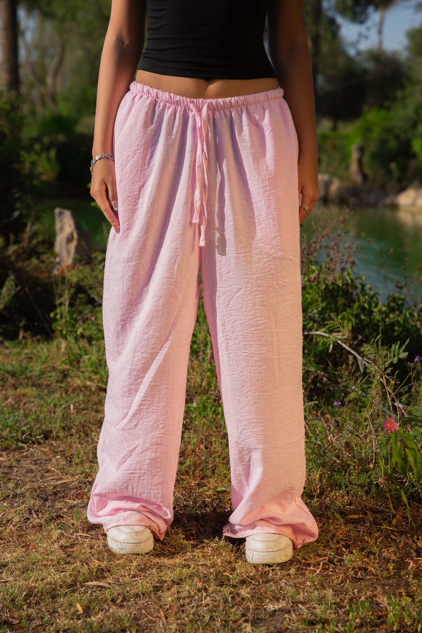4- LINEN PANTS PINK